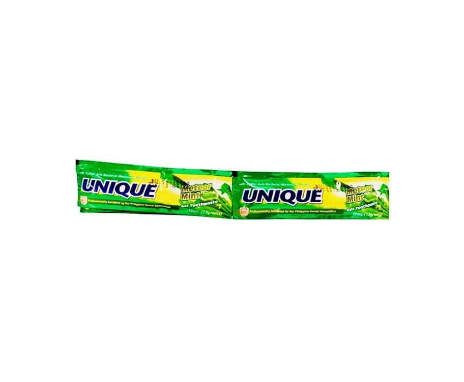Unique Maximum Flouride Gel Toothpaste Fresh Green Mint Cooling + Enamel Protect (6packs x 10ml)