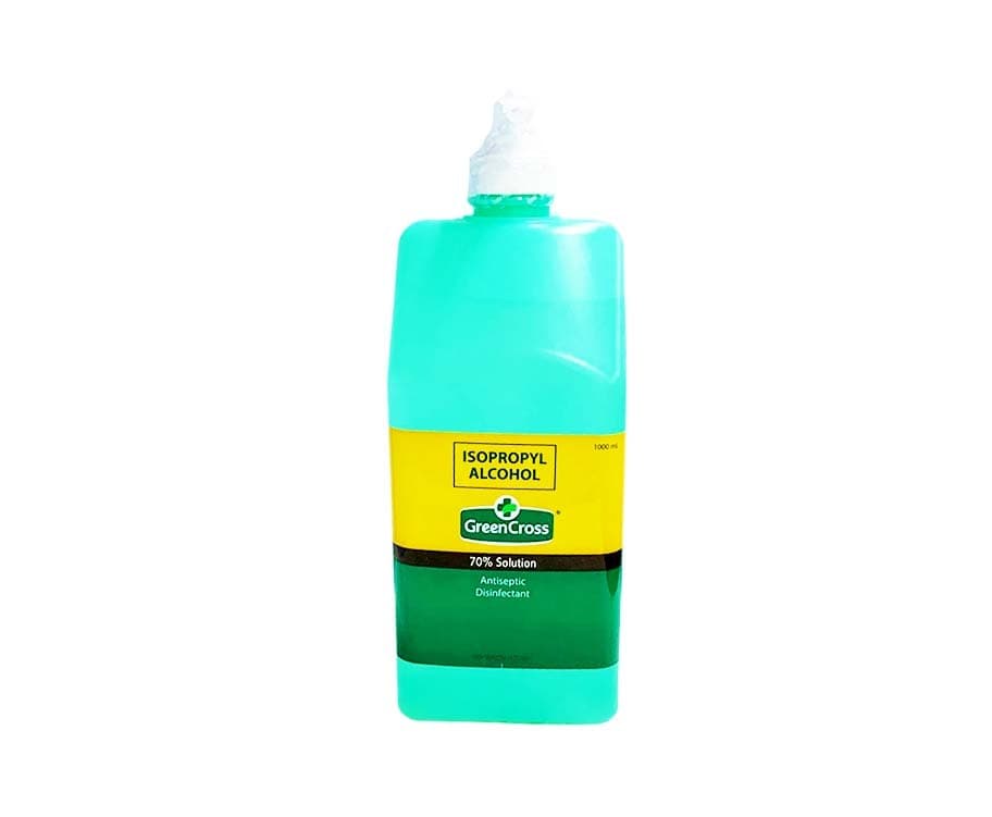 Green Cross Isopropyl Alcohol 70% Solution Antiseptic Disinfectant 1000mL