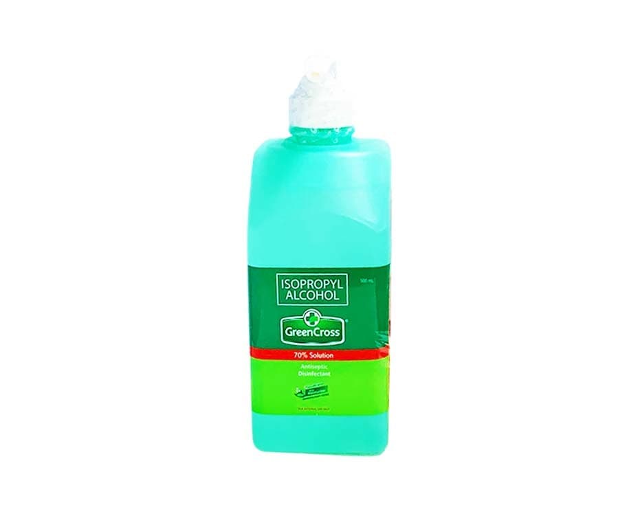 Green Cross Isopropyl Alcohol 70% Solution Antiseptic Disinfectant Hypoallergenic with Moisturizer 500mL