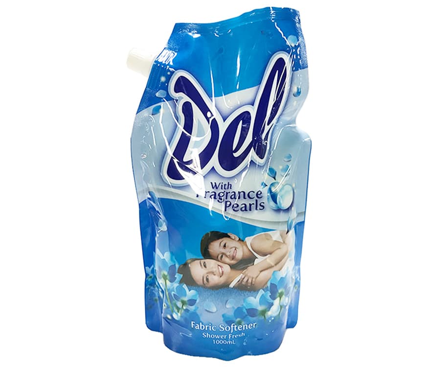 Del with Fragrance Pearls Fabric Softener Shower Fresh 1000mL