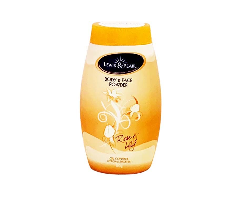 Lewis & Pearl Body & Face Powder Rose & Lily 50g