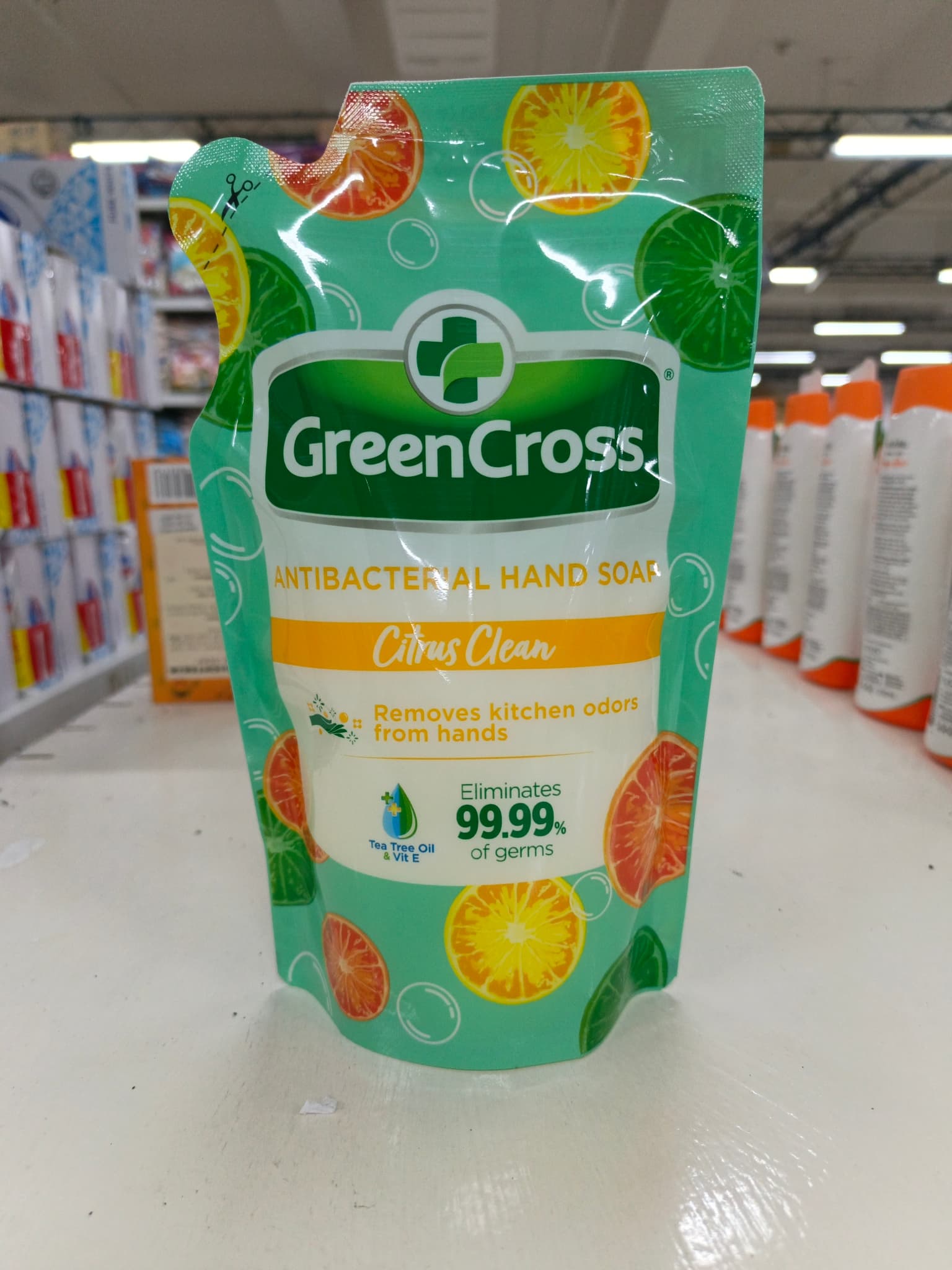 Green Cross Antibacterial Hand Soap Citrus Clean Refill 450ml