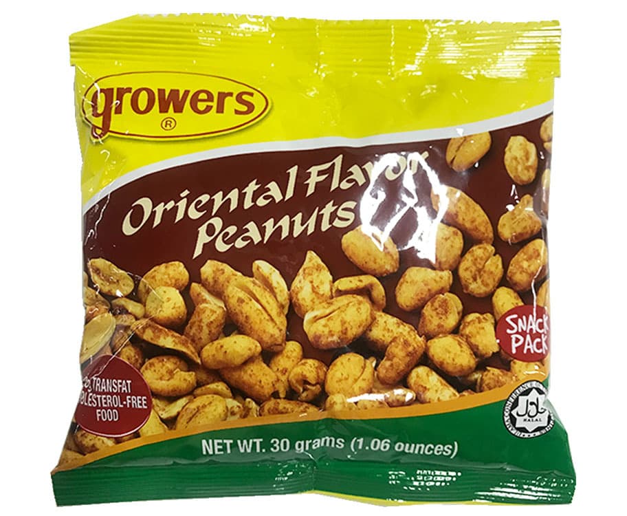 Growers Oriental Flavor Peanuts Snack Pack 30g