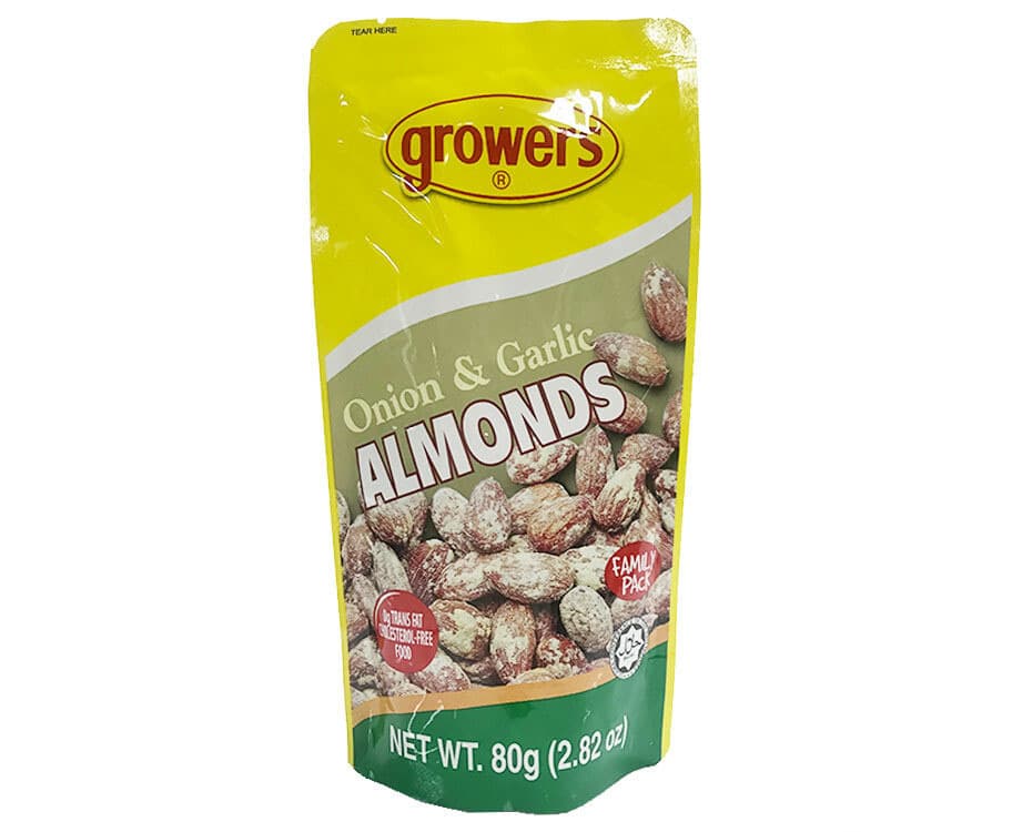 Growers Onion & Garlic Almonds Family Pack 80g