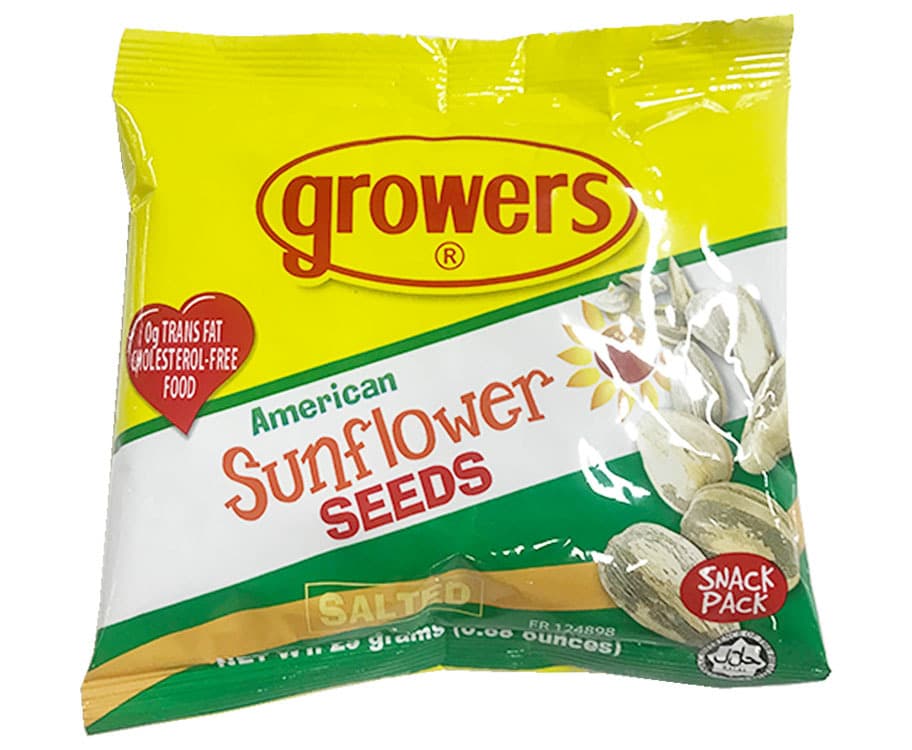 Growers American Sunflower Seeds Salted Snack Pack 25g
