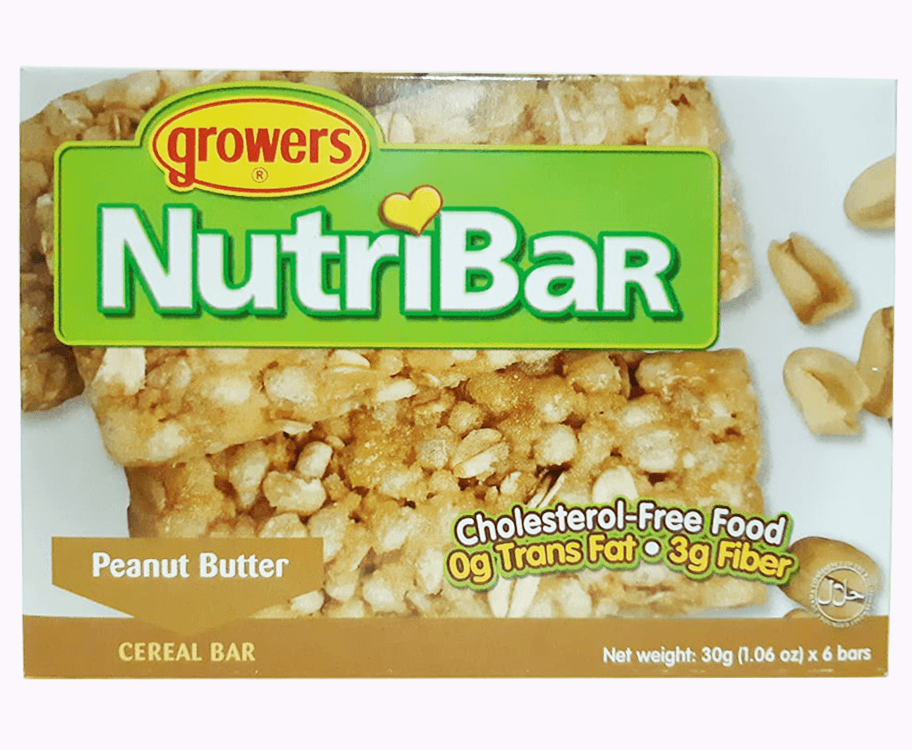 Growers NutriBar Peanut Bar Cereal Bar (6 Bars x 30g)