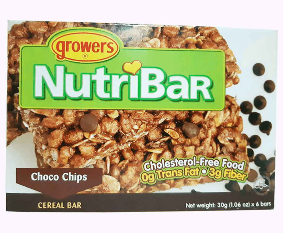 Growers NutriBar Choco Chips Cereal Bar (6 Bars x 30g)