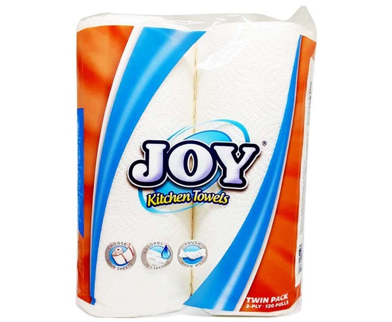 Joy Kitchen Towels Twin Pack 2-Ply 120 Pulls 240 Sheets