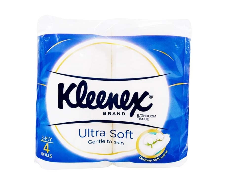 Kleenex Brand Bathroom Tissue Ultra Soft 3-Ply 4 Rolls