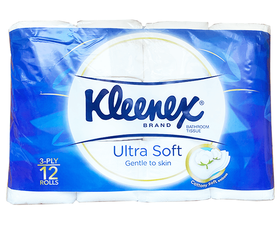 Kleenex Brand Bathroom Tissue Ultra Soft 3-Ply 12 Rolls