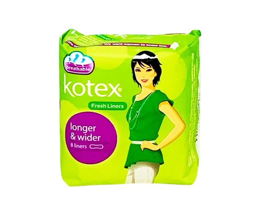Kotex Breathable Fresh Liners Long & Wider 8 Liners