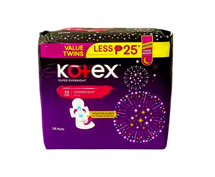 Kotex Super Overnight Wing 35cm Longer Overnight 14 Pads
