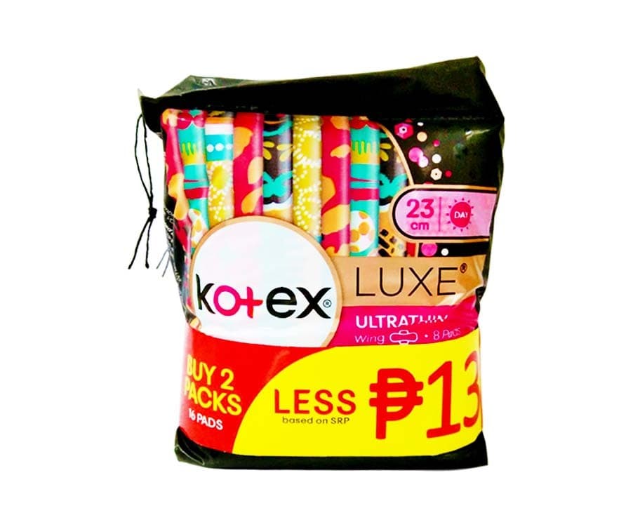 Kotex Luxe Ultra Thin Wing Day 23cm (2 Packs x 8 Pads)