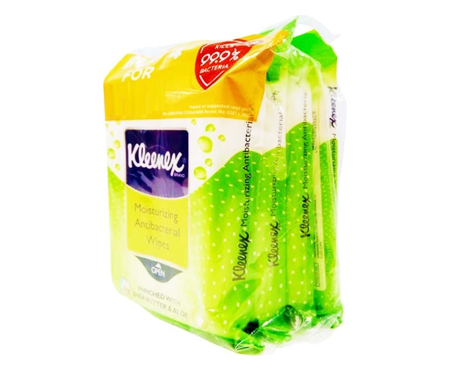 Kleenex Moisturizing Antibacterial Wipes 4 Packs