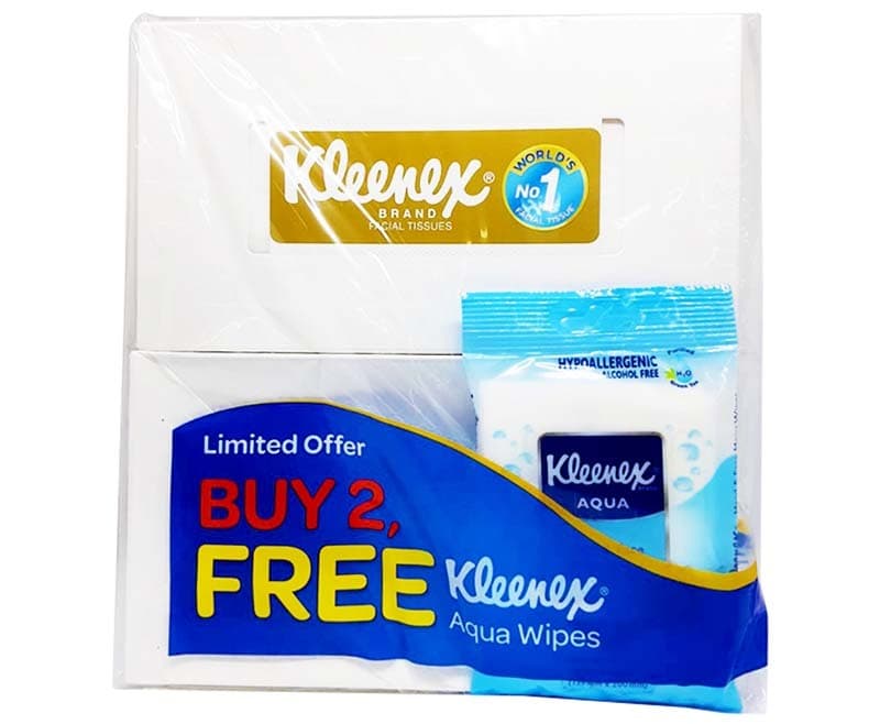 Kleenex Facial Tissues Limited Offer + Free Kleenex Aqua Wipes
