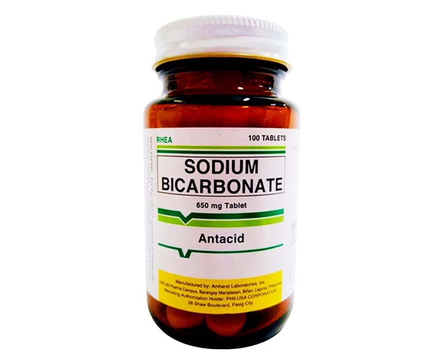 RHEA Sodium Bicarbonate Antacid 650mg 100 Tablets