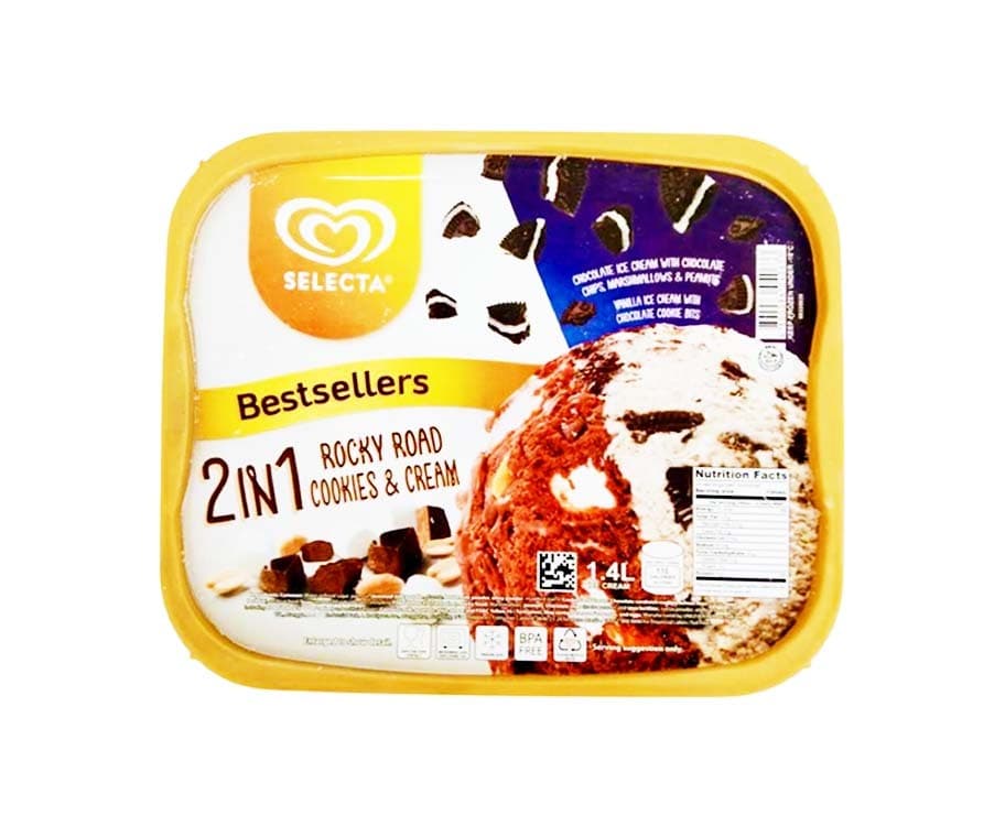 Selecta Bestsellers 2-in-1 Rocky Road + Cookies & Cream 1.3L