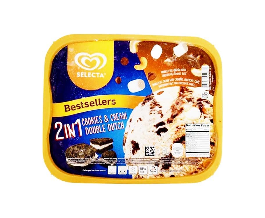 Selecta Bestsellers 2-in-1 Cookies & Cream + Double Dutch 1.3L