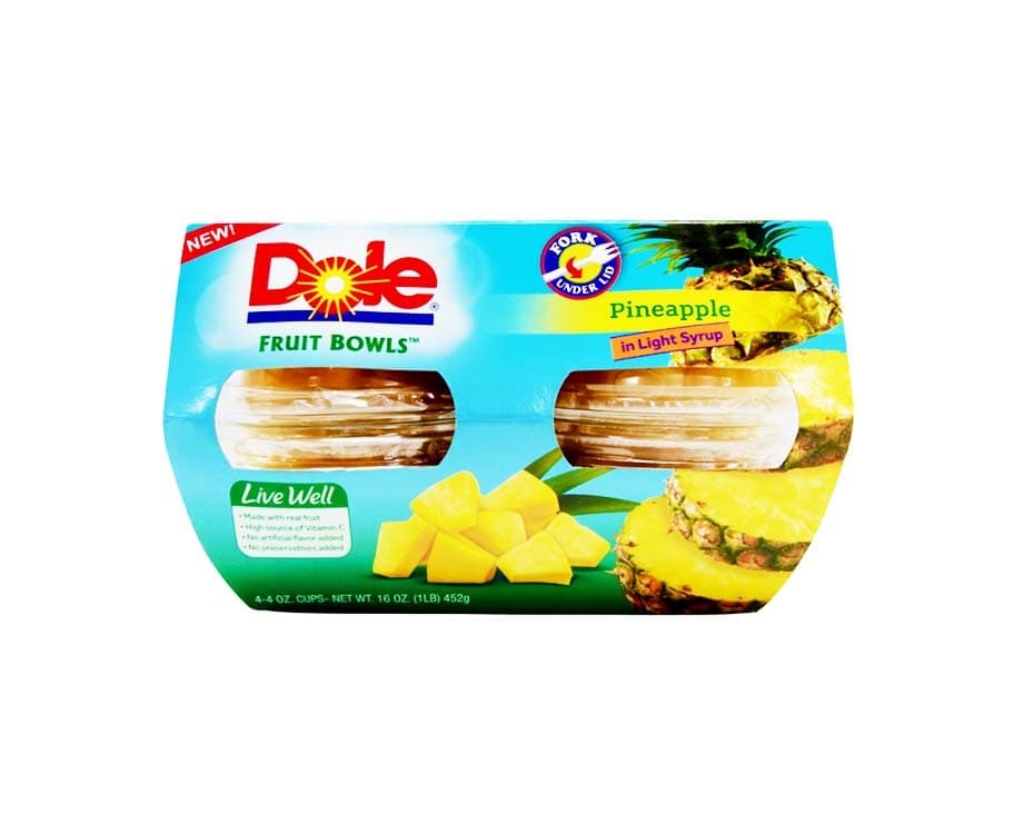 Dole Fruit Bowls Pineapple in Light Syrup 452g