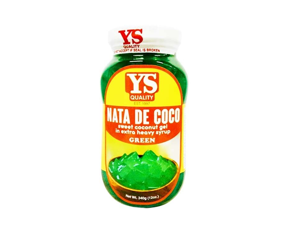 YS Quality Nata de Coco Sweet Coconut Gel in Extra Heavy Syrup Green 340g (12oz)