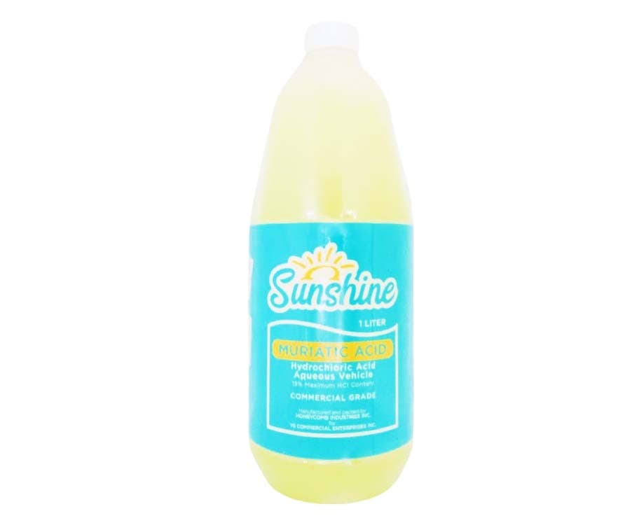 Sunshine Muriatic Acid Hydrochloric Acid Aqueous Vehicle 1L