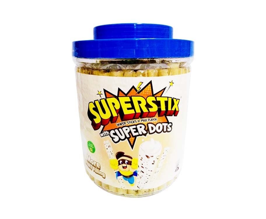 Superstix Wafer Sticks in Milk Flavor with Super Dots 660g