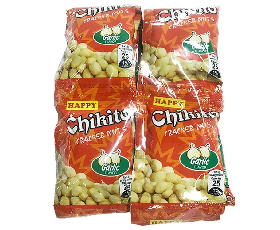 Happy Chikito Cracker Nuts Garlic Flavor (20 Packs x 5g)
