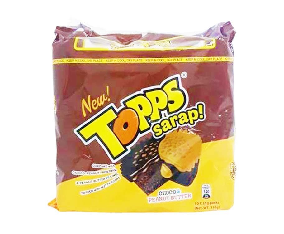 Cupp Keyk Topps Choco & Peanut Butter Cupcake (10 Packs x 31g)