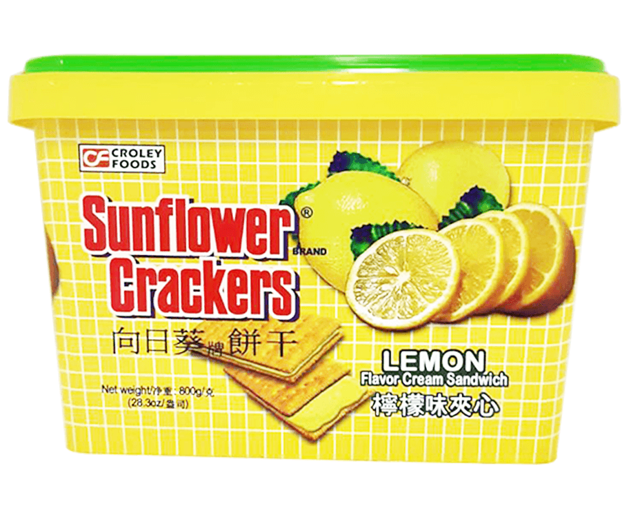 Sunflower Crackers Lemon Flavor Cream Sandwich 800g