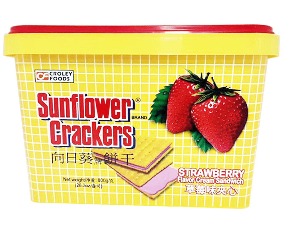Sunflower Crackers Strawberry Flavor Cream Sandwich 800g