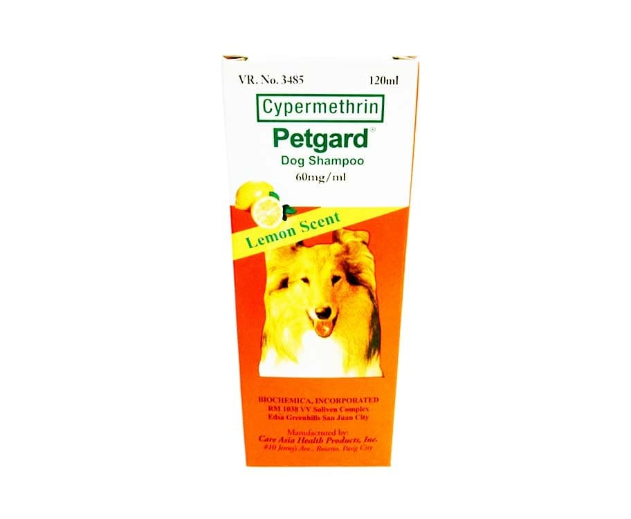Cypermethrin Petgard Dog Shampoo Lemon Scent 120mL
