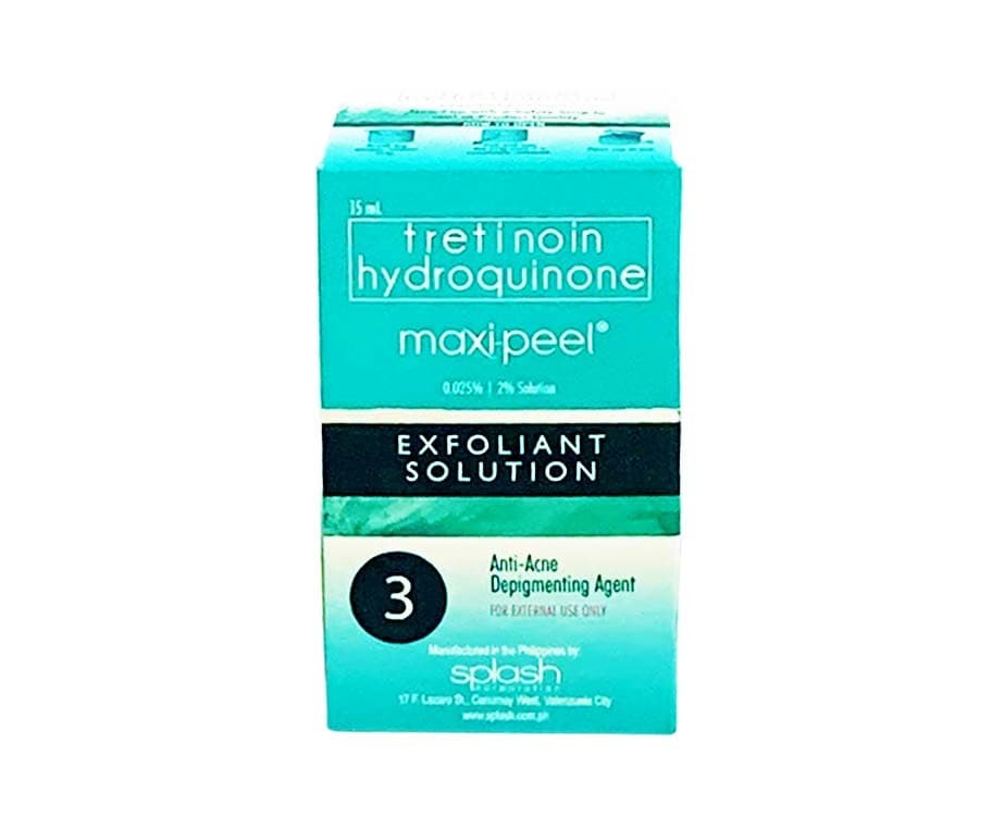 Tretinoin Hydroquinone Maxi-Peel Exfoliant Solution 3 Anti-Acne Depigmenting Agent 30mL