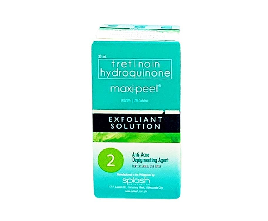 Tretinoin Hydroquinone Maxi-Peel Exfoliant Solution 2 Anti-Acne Depigmenting Agent 30mL