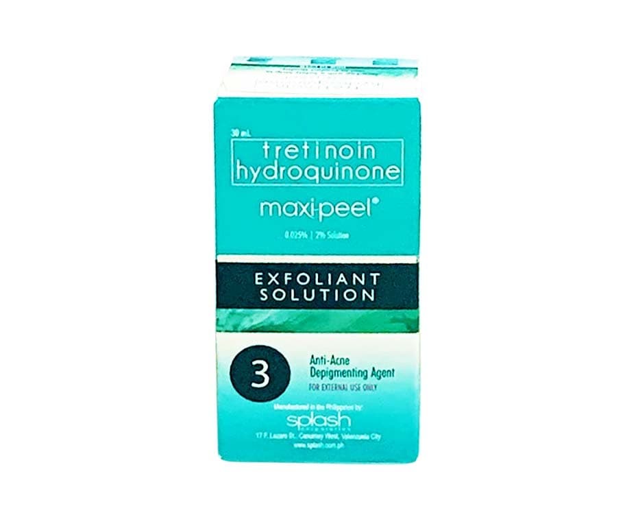 Tretinoin Hydroquinone Maxi-Peel Exfoliant Solution 3 Anti-Acne Depigmenting Agent 15mL
