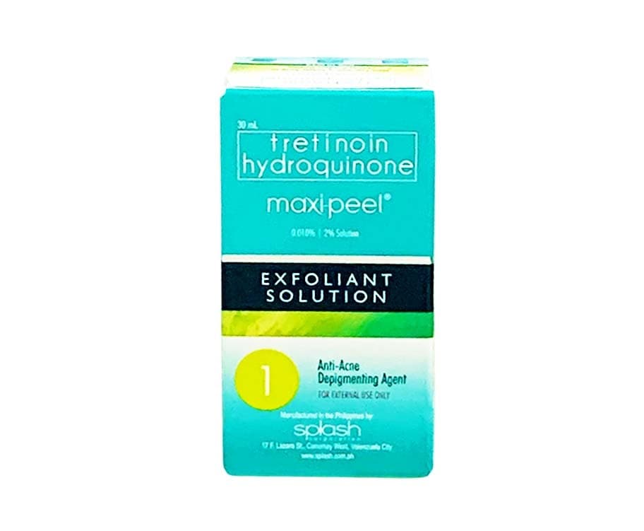 Tretinoin Hydroquinone Maxi-Peel Exfoliant Solution 1 Anti-Acne Depigmenting Agent 30mL
