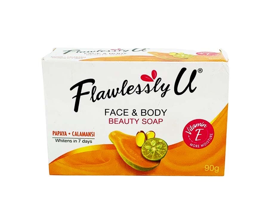 Flawlessly U Face & Body Beauty Soap Papaya + Calamansi 90g