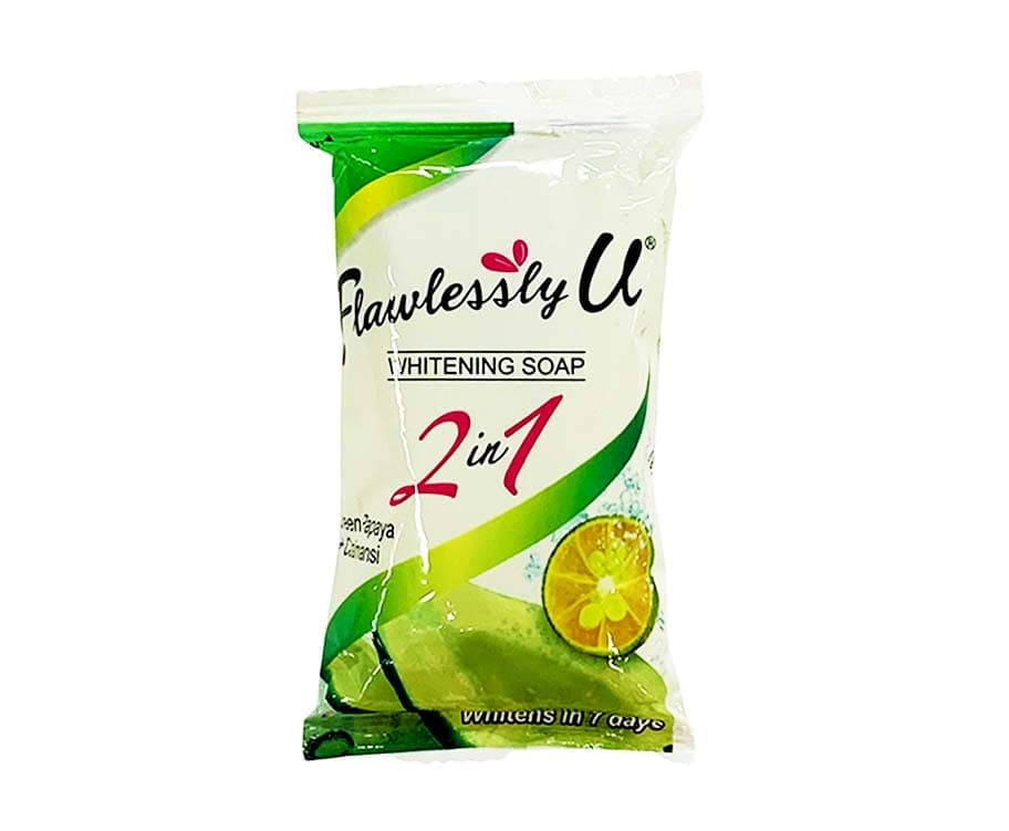 Flawlessly U Whitening Soap 2-in-1 Green Papaya + Calamansi 65g