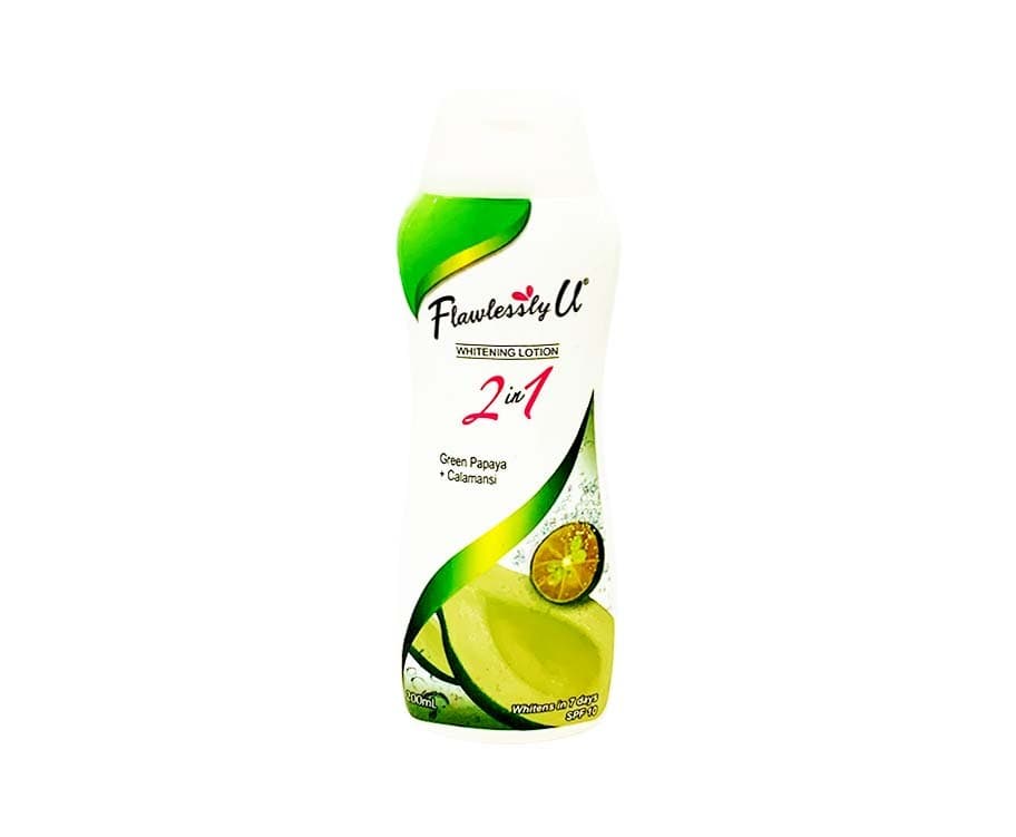 Flawlessly U Whitening Lotion 2-in-1 Green Papaya + Calamansi SPF10 (200mL)