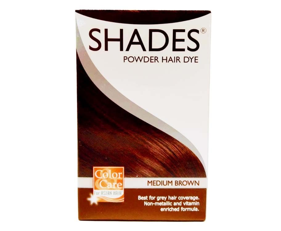 Shades Powder Hair Dye Medium Brown 9g
