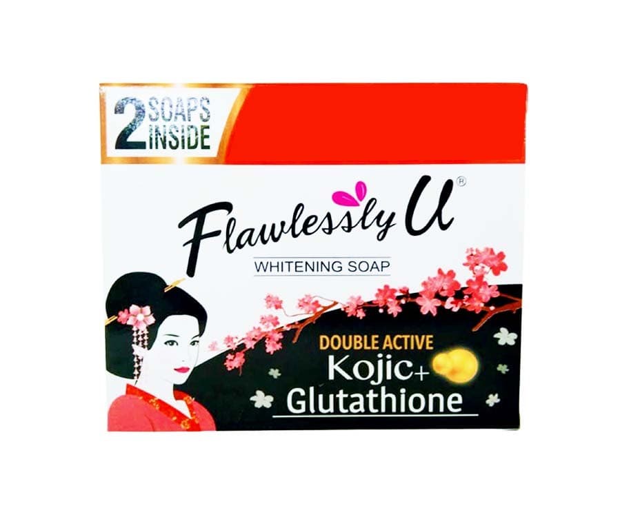 Flawlessly U Whitening Soap Double Active Kojic+ Glutathione (2 Soaps Inside)