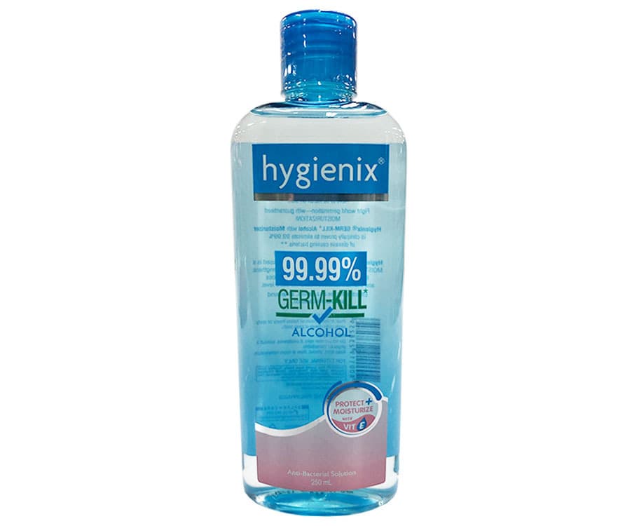 Hygienix 99.99% Germ-Kill Alcohol Anti-Bacterial Solution 250mL