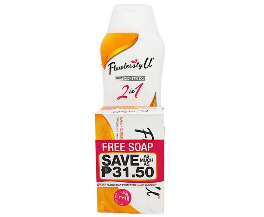Flawlessly U 2-in-1 Papaya + Calamansi Whitening Lotion 200mL & Bar Soap 90g