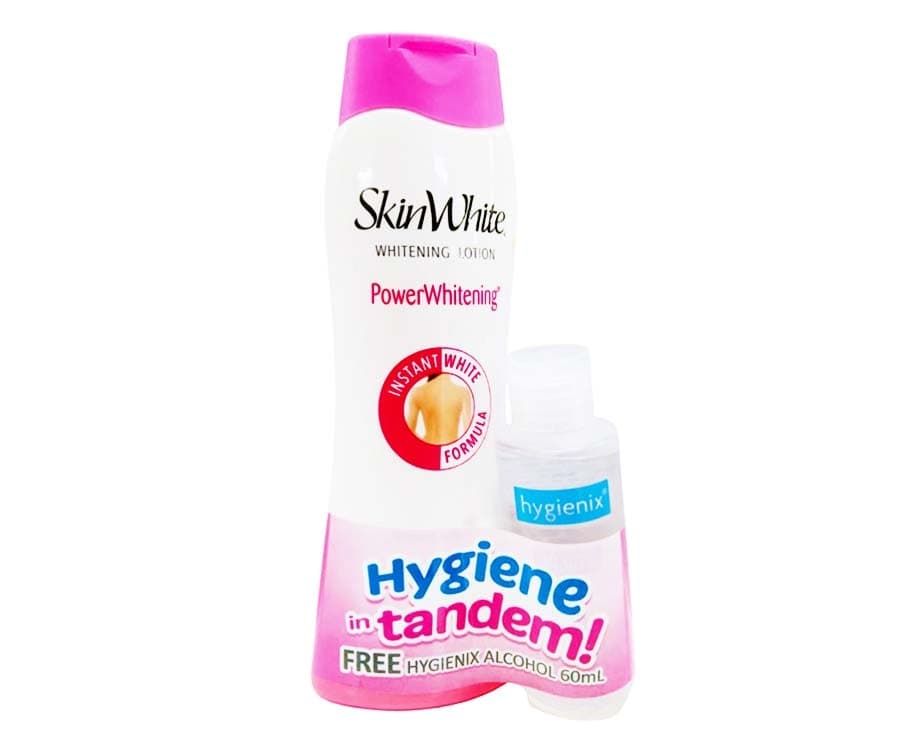 SkinWhite Whitening Lotion PowerWhitening SPF20 350mL + Hygienex Alcohol 60mL