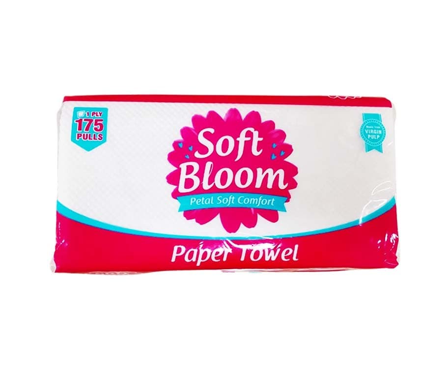Soft Bloom Petal Soft Comfort Paper Towel 1-Ply 175 Pulls