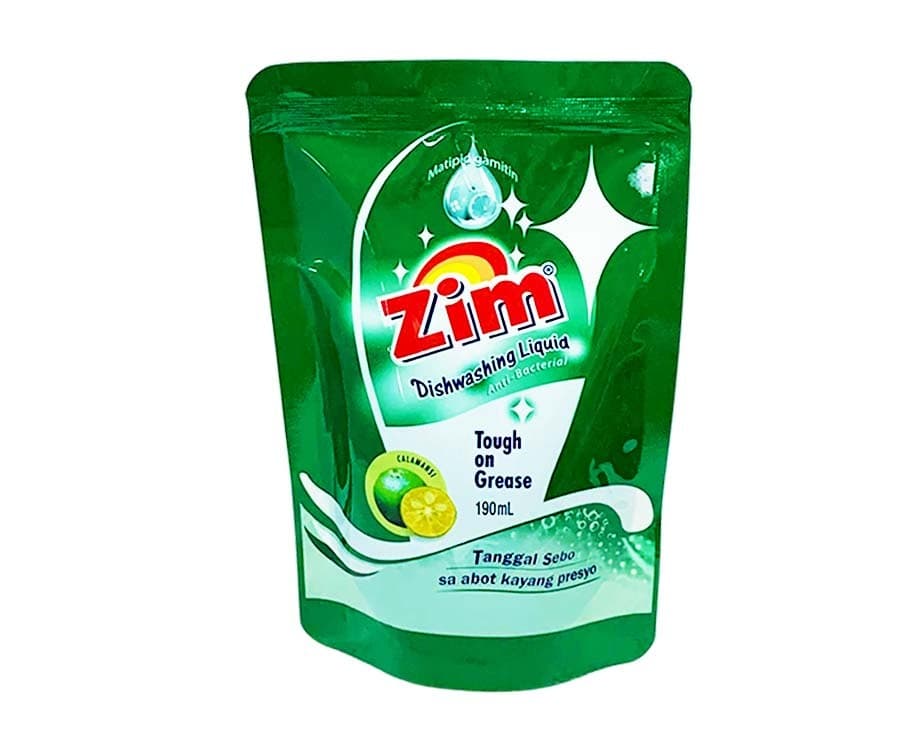 Zim Anti-Bacterial Dishwashing Liquid Calamansi 190mL