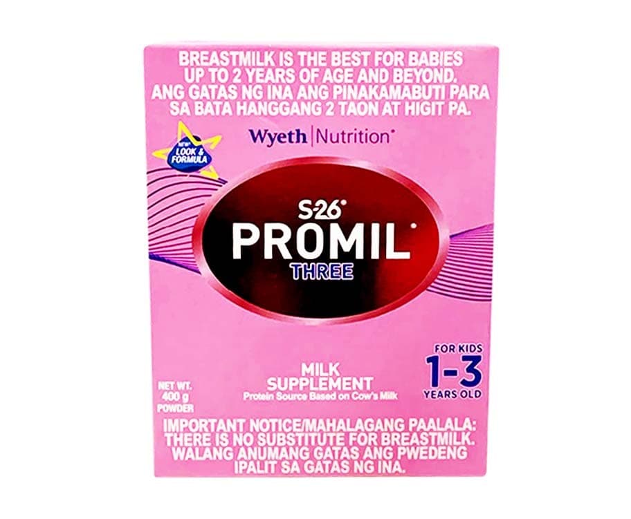 Wyeth Nutrition S-26 Promil Three Milk Supplement For Kids 1-3 Years Old 400g