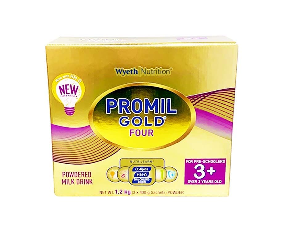 Wyeth Nutrition Promil Gold Four Powdered Milk Drink For Pre-Schoolers Over 3 Years Old 1.2kg (3 Packs x 400g)