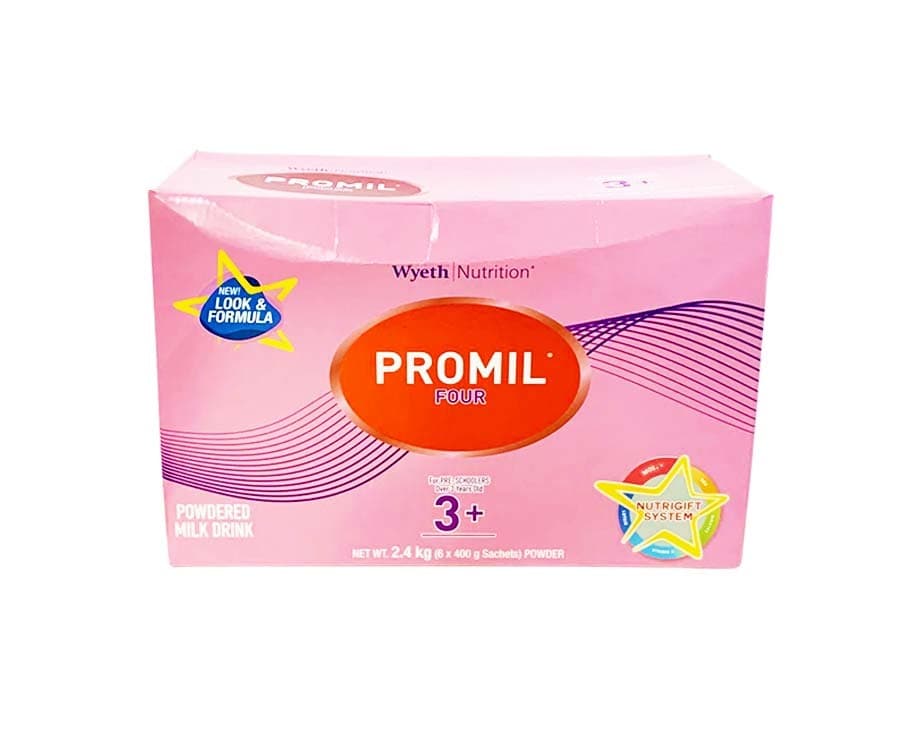 Wyeth Nutrition Promil Four Powdered Milk Drink For Pre-School Over 3 Years Old (6 Packs x 400g) 2.4kg
