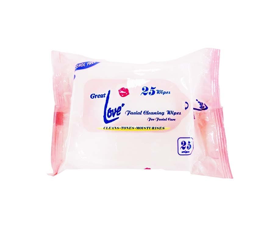 Great Love Facial Cleansing Wipes For Facial Care 25 Wipes