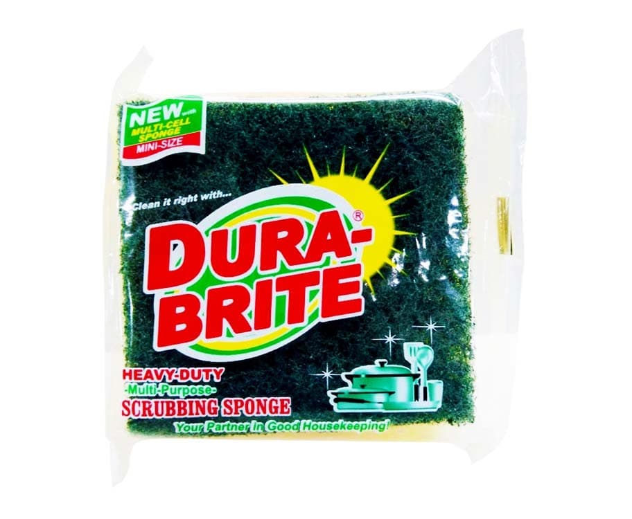 Dura-Brite Heavy Duty Multi-Purpose Scrubbing Sponge Multi-Cell Sponge Mini Size